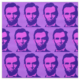 Abraham Lincoln in Pop Art Rosa & Lila Tyg