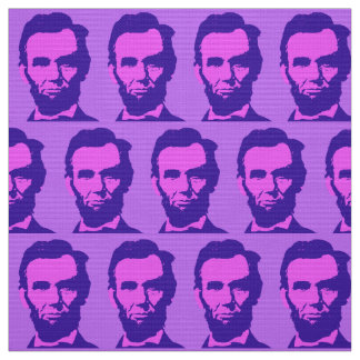 Abraham Lincoln in Pop Art Rosa & Lila Tyg