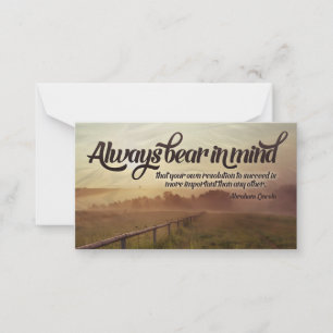 Abraham Lincoln Inspirational Quote "Always" Anteckningskort