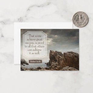 Abraham Lincoln Inspirational Quote "Success" Anteckningskort