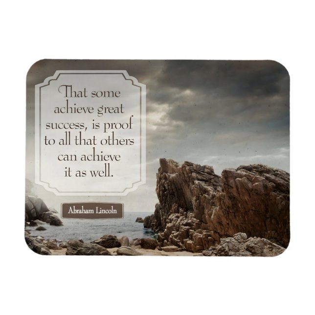 Abraham Lincoln Inspirational Quote "Success" Flex Magnet (Horisontell)