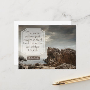 Abraham Lincoln Inspirational Quote "Success" Vykort