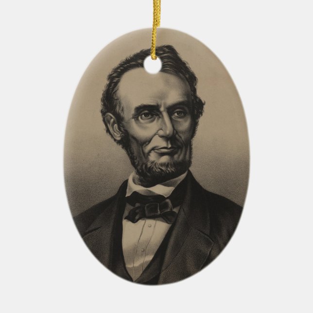 Abraham Lincoln Julgransprydnad Keramik (Framsidan)