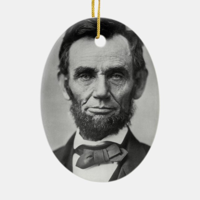 Abraham Lincoln Julgransprydnad Keramik (Baksidan)