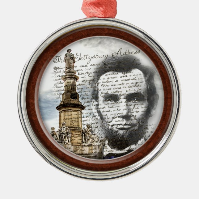 Abraham Lincoln Julgransprydnad Metall (Framsidan)
