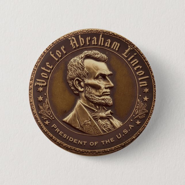Abraham Lincoln Kampanj Button Knapp (Framsida)