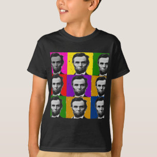 Abraham Lincoln konstgåvor---Unika 9 foto T-shirt