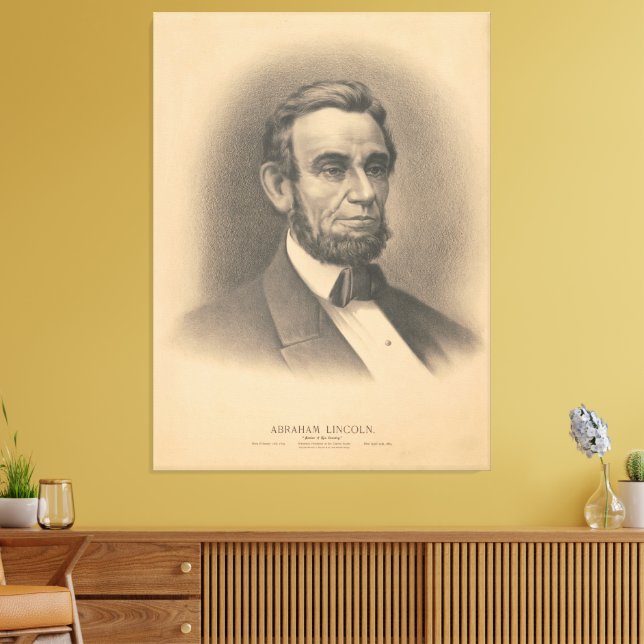 Abraham Lincoln, 'Landets frälsare' Canvastryck (Insitu (Vardagsrum))