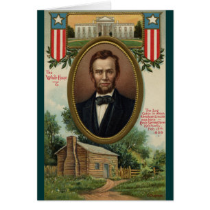 Abraham Lincoln & loggar kabinen i Kentucky Hälsningskort