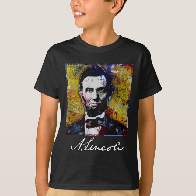 Abraham Lincoln - målning T-shirt (Framsida)
