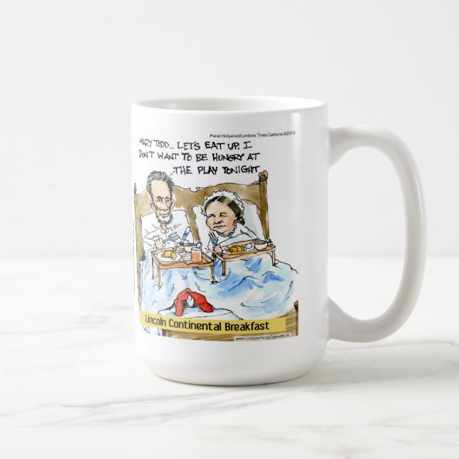 Abraham Lincoln & Mary Todd Frukost I Säng Kaffemugg (Höger)