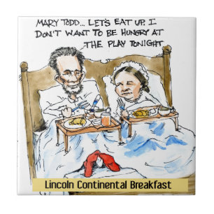 Abraham Lincoln & Mary Todd Frukost i säng Kakelplatta