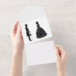 abraham lincoln mary todd lincoln silhuett