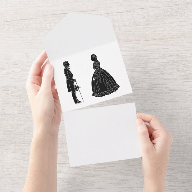 abraham lincoln mary todd lincoln silhuett (Avrivbar del)