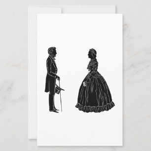 abraham lincoln mary todd lincoln silhuett