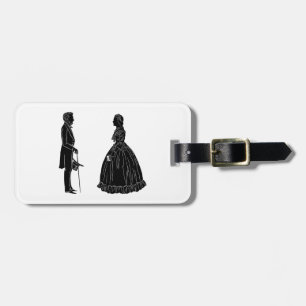 abraham lincoln mary todd lincoln silhuett bagagebricka
