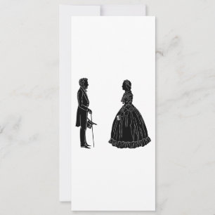 abraham lincoln mary todd lincoln silhuett inbjudningar