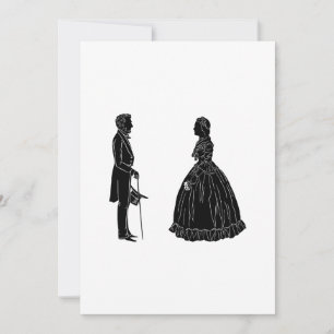 abraham lincoln mary todd lincoln silhuett inbjudningar