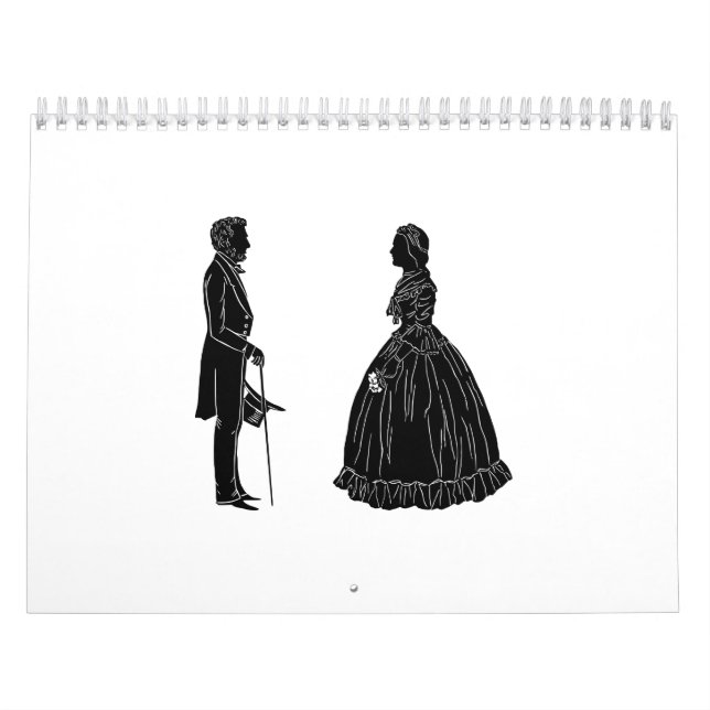 abraham lincoln mary todd lincoln silhuett kalender (Omslag)
