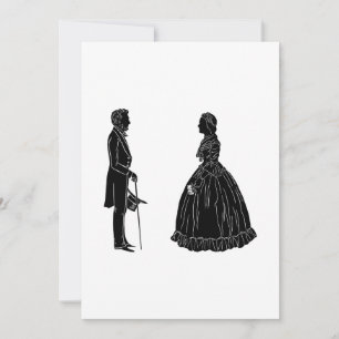 abraham lincoln mary todd lincoln silhuett meddelande