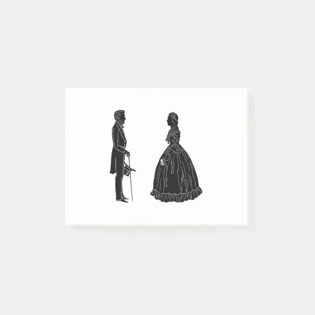 abraham lincoln mary todd lincoln silhuett post-it block (Framsida)