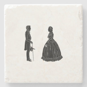 abraham lincoln mary todd lincoln silhuett stenunderlägg
