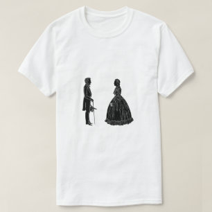 abraham lincoln mary todd lincoln silhuett t shirt