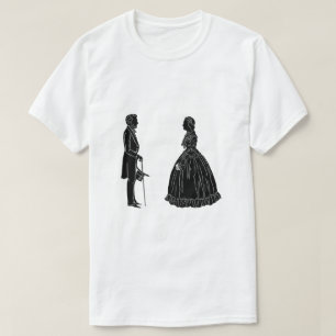 abraham lincoln mary todd lincoln silhuett t shirt