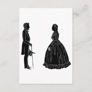 abraham lincoln mary todd lincoln silhuett tilläggskort