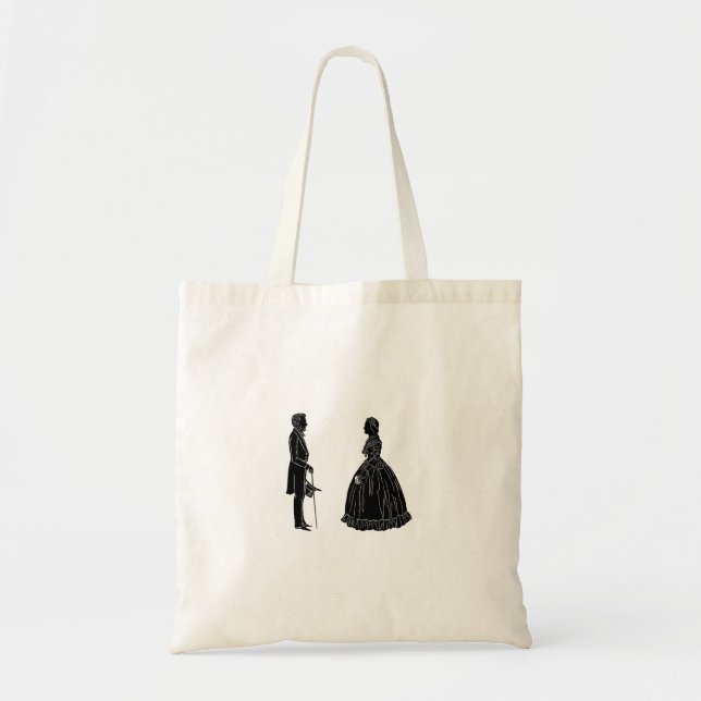 abraham lincoln mary todd lincoln silhuett tygkasse (Framsidan)