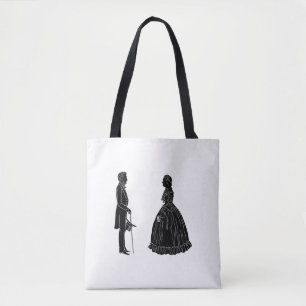 abraham lincoln mary todd lincoln silhuett tygkasse