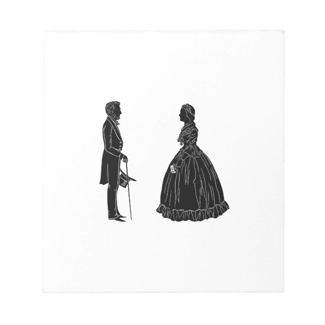 abraham lincoln mary todd lincoln siluett anteckningsblock (Framsida)