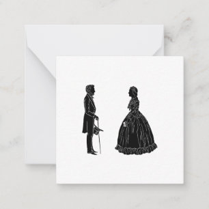 abraham lincoln mary todd lincoln siluett anteckningskort