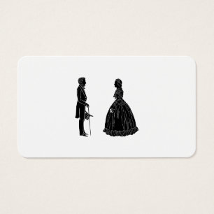 abraham lincoln mary todd lincoln siluett ballong visitkort