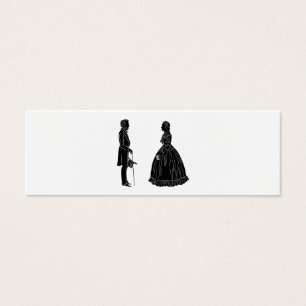 abraham lincoln mary todd lincoln siluett litet visitkort