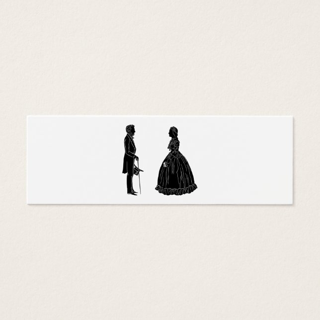 abraham lincoln mary todd lincoln siluett litet visitkort (Framsidan)