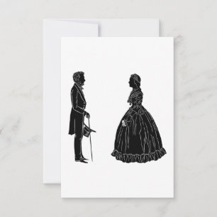 abraham lincoln mary todd lincoln siluett OSA kort