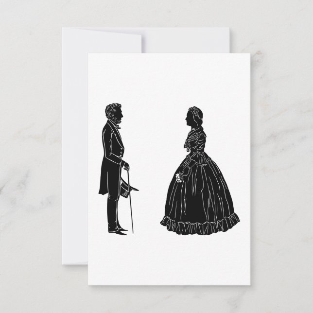 abraham lincoln mary todd lincoln siluett OSA kort (Framsida)