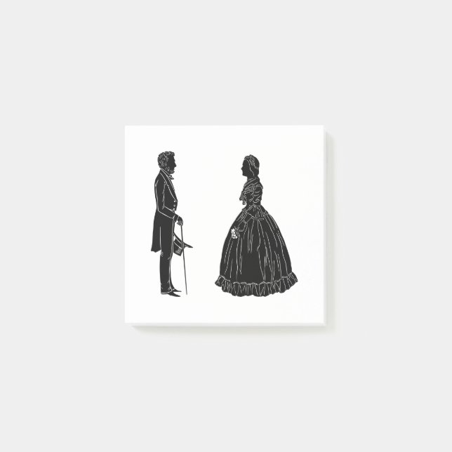 abraham lincoln mary todd lincoln siluett post-it block (Framsida)