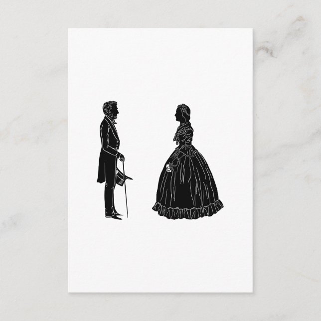 abraham lincoln mary todd lincoln siluett tilläggskort (Framsida)