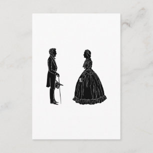 abraham lincoln mary todd lincoln siluett tilläggskort