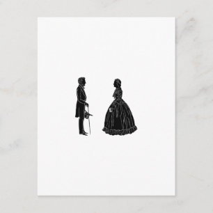 abraham lincoln mary todd lincoln siluett tilläggskort