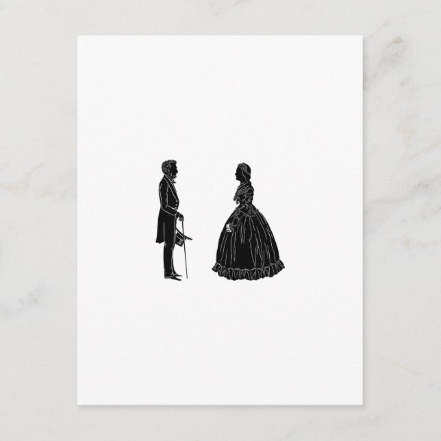 abraham lincoln mary todd lincoln siluett tilläggskort (Framsida)