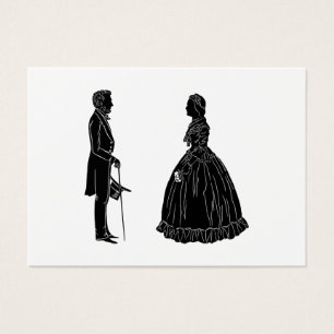 abraham lincoln mary todd lincoln siluett visitkort