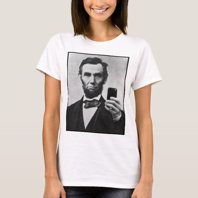 Abraham Lincoln med celltelefonen Tröja (Framsida)