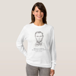 Abraham Lincoln med citat för dagens Politik T Shirt