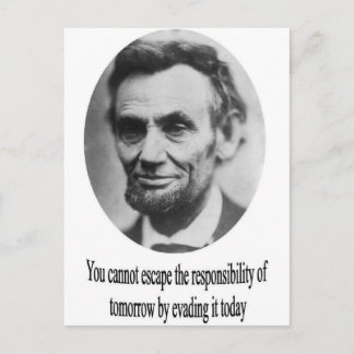 Abraham Lincoln med Quote Vykort