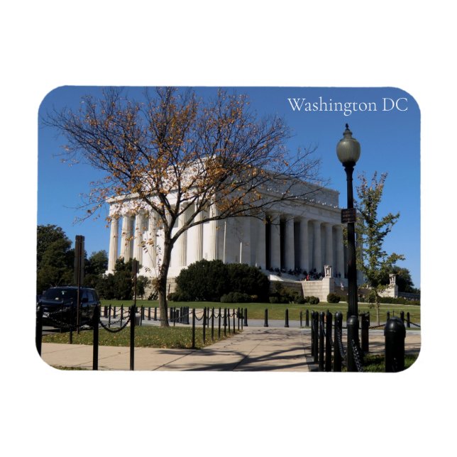 Abraham Lincoln Memorial i Washington DC Magnet (Horisontell)