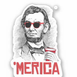 Abraham Lincoln 'Merican Party Klistermärken