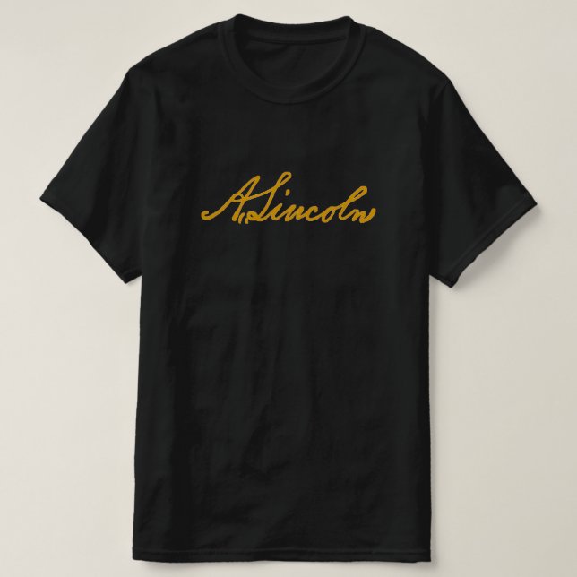 Abraham Lincoln Namnteckning T-shirt (Design framsida)